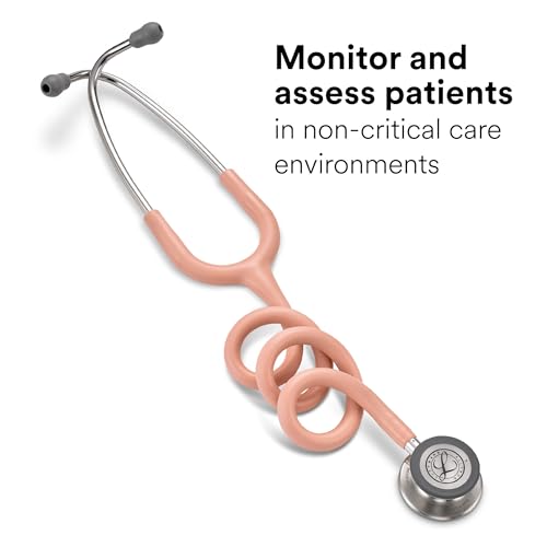 3M Littmann Classic III Monitoring Stethoscope, 5910C, More Than 2X as Loud, Weighs Less, 27" Champagne Rose Satin-Finish Tube for Added Comfort, Flexibility and Cleanability