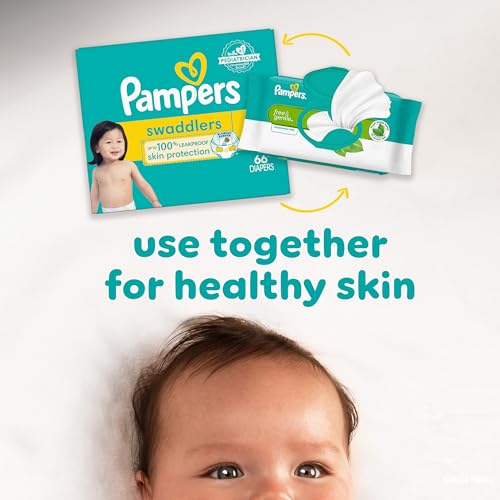 Pampers Baby Wipes, Free & Gentle, Hypoallergenic and Unscented Wipe, 100% Plant Based, Plastic-Free for Babies, 936 Total (12 Flip-Top Packs)