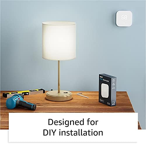 Like-New Amazon Smart Thermostat – ENERGY STAR certified, DIY install, Works with Alexa – C-wire required