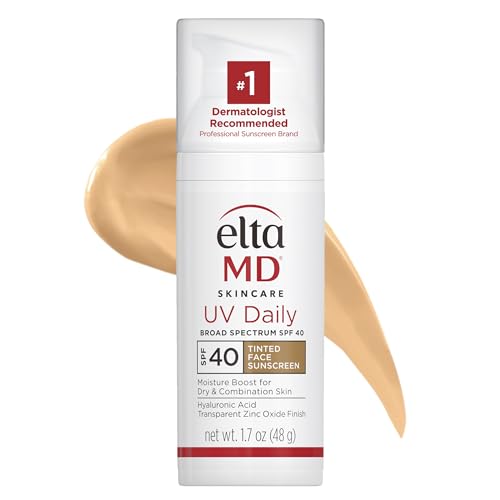 EltaMD UV Daily SPF 40 Tinted Face Sunscreen Moisturizer, Tinted Moisturizer for Face with SPF, Great for Dry, Combination, and Normal Skin