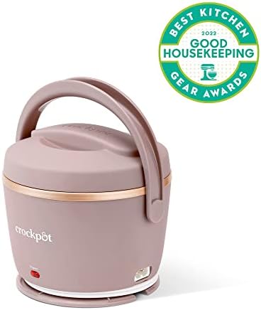 Crock-Pot 20-Ounce Electric Lunch Box, Portable Food Warmer, Blush Pink | Perfect for Travel, Car, On-the-Go | Spill-Free, Dishwasher-Safe