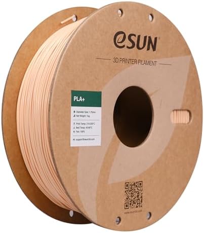 eSUN PLA+ Filament 1.75mm, 3D Printer Filament PLA Plus, Dimensional Accuracy +/- 0.03mm, 1KG Spool (2.2 LBS) 3D Printing Filament for 3D Printers, Beige