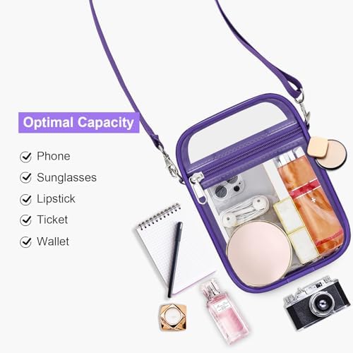 USPECLARE Clear Purse Stadium Approved CrossBody Bag for Men and Women