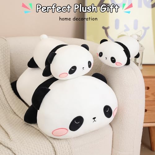 SQEQE Weighted Panda Plush, Weighted Panda Stuffed Animal, Cute Plushies Soft Bear Pillow Toy Gift for Kids Adults 9.8 Inch, 0.8 Lbs