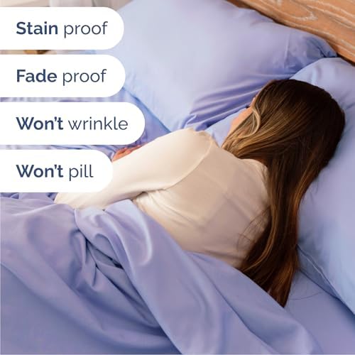 Cal King 6 Piece Sheet Set - Cooling Sheets for Hot Sleepers - Hotel Luxury Bedding Set with 8-16 Inch Deep Pockets - 1 Flat & 1 Fitted & 4 Pillowcases - Soft, Easy Care and Wrinkle Free - Lavender