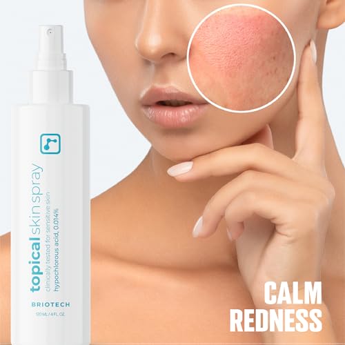 BRIOTECH Topical Skin Spray, Hypochlorous Acid for Sensitive Skin, HOCl Facial Mist, Full Body Support Against Irritation, Calm Redness, Soothe Foot & Scalp, 1 Gallon Refill (1 Pack)