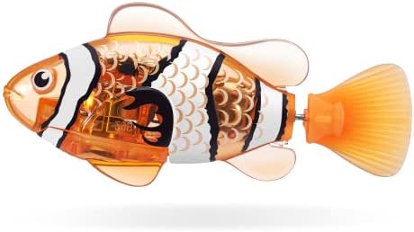 Robo Alive Robo Fish Series 2 (Teal + Orange 2 Pack) by ZURU Robotic Swimming Fish Water Activated, Changes Color, Comes with Batteries, Amazon Exclusive - Teal + Orange (2 Pack), 7165E
