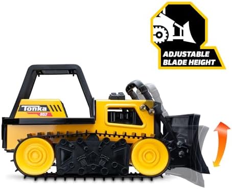 Tonka Steel Classics Bulldozer - Made with Steel & Sturdy Plastic, Yellow Toy Construction Truck, Boys and Girls, Kids, Toddlers, Ages 3+
