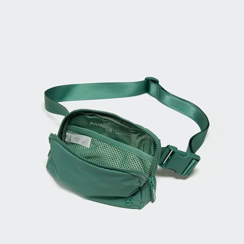 Pander Two Way Zipper Fanny Pack Nylon Everywhere Belt Bag for Women, Water Repellent Waist Packs, Crossbody Bags with Adjustable Strap (Eucalyptus Green)