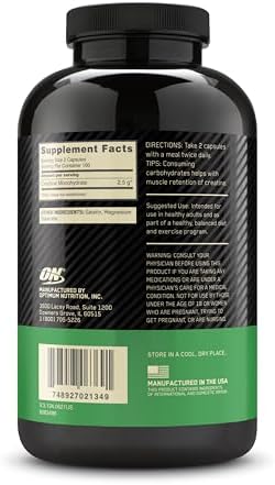 Optimum Nutrition Micronized Creatine Monohydrate Capsules, Keto Friendly, 2500mg, 200 Capsules (Packaging May Vary)