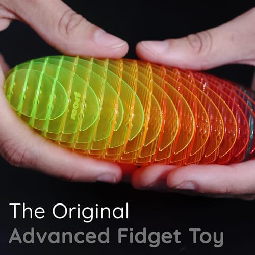 Morf Fidget Worm Toy - Desk Fidgets for Adults - Quiet Worm Fidget Toy Sensory Toys - Fun and Interactive Fidget Toy for Kids - USA Patent Pending Figgy Toys (Rainbow, Big)