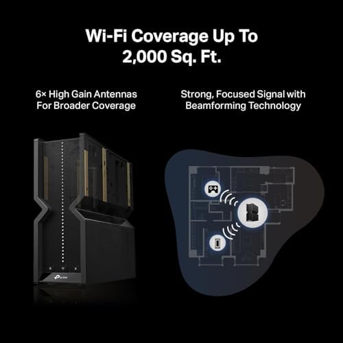 TP-Link Tri-Band BE9300 WiFi 7 Router (Archer BE550) - 6-Stream, Full 2.5G Ports w/ 6 Internal Antennas, Up to 2,000 Sq Ft, Add Easy-Mesh Device for Extended Coverage, VPN Support, Free Expert Support