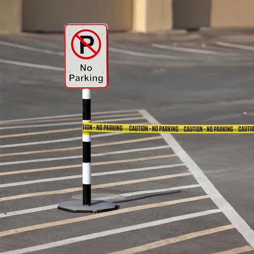 ATERET Caution No Parking Tape 2 Pack 3 inch x 1000 feet, Hazard Safety Tape, Construction Tape for Danger/Hazardous Area, Ideal Use for Halloween Decorations, Party, Work-Site