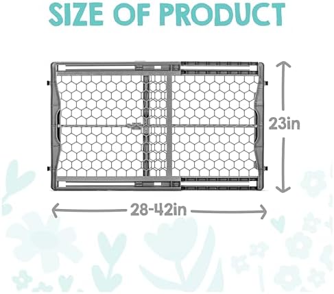 Regalo Easy Fit Plastic Adjustable Extra Wide Baby Gate, 1 Count (Pack of 1)