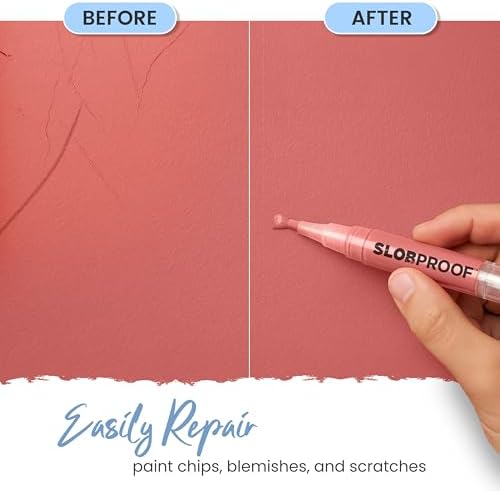 Slobproof Refillable Touch-Up Paint Pen, Mess-Free, Reusable Wall Paint Repair Tool, Precise Application, DIY Home Improvement, Furniture, Arts and Crafts, Patented Design, Easy Storage, Pack of 5