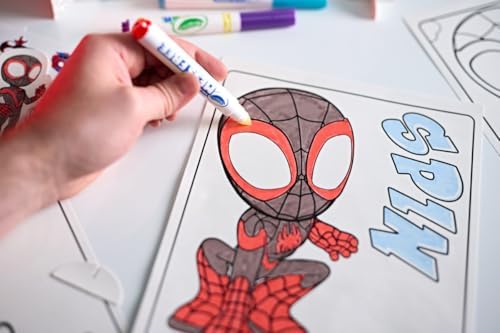 Crayola Color Wonder Spidey and His Amazing Friends Kit, Mess Free Coloring, Spiderman Coloring Pages & Stickers, Spiderman Toy, Kids Gift