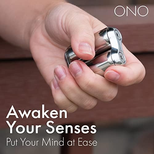 ONO Roller - Handheld Fidget Toy for Adults | Help Relieve Stress, Anxiety, Tension | Promotes Focus, Clarity | Compact, Portable Design (Mini Size/Stainless Steel, Steel)