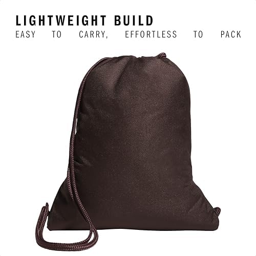 adidas Alliance Sackpack, Drawstring Backpack, Lightweight Small Gym Bag for Women and Men, Shadow Brown/Rose Gold, One Size