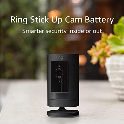 Like-New Ring Stick Up Cam Battery HD security camera with custom privacy controls, Simple setup, Works with Alexa - Black