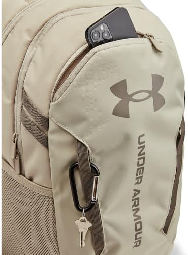 Under Armour Unisex-Adult Hustle 6.0 Backpack, (289) Khaki Base/Khaki Base/Taupe Dusk, One Size Fits Most
