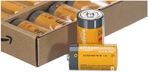 Amazon Basics 12 Pack D Cell All-Purpose Alkaline Batteries, 5-Year Shelf Life, 96 Count (8 Packs of 12)