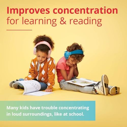 Alpine Muffy Kids - Hearing Protection - CE & ANSI Certified - Adjustable for Ages 3-16 years - Noise Cancelling Headphones - 25dB Sound Reduction Ideal for Protection and Concentration Aid - Blue