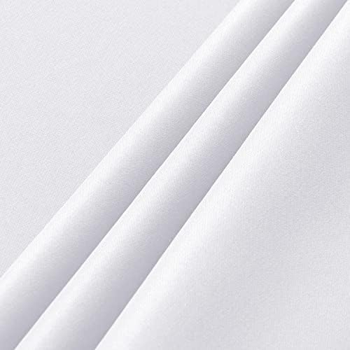 sancua 2 Pack White Tablecloth 60 x 102 Inch, Rectangle 6 Feet Table Cloth - Stain and Wrinkle Resistant Washable Polyester Table Cover for Dining Tables, Buffet Parties and Camping