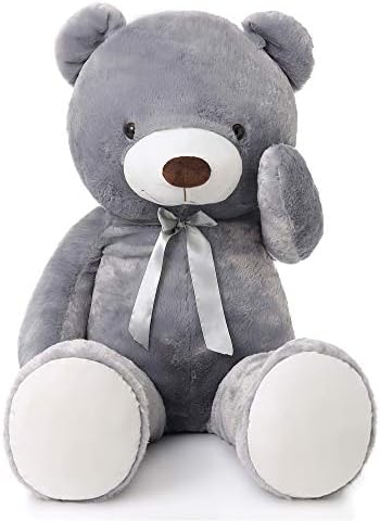 MaoGoLan Giant Grey Teddy Bear 47 inch 4 feet Large Stuffed Gray Teddy Bears Stuffed Animals for Girlfriend Children