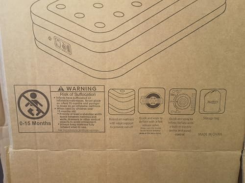 Zearna Air Mattress with Built in Pump - Upgraded Twin Blow Up Mattress, 2 Mins Quick Self Inflatable, 13"/550lbs Max, Strong Support, No Lost Air, for Camping,Home,Guests,Portable Travel