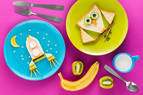 CHILLOUT LIFE Stainless Steel Kids Silverware Set 15 Pieces - Child and Toddler Safe Flatware - Kids Utensil Set - Metal Kids Cutlery Set Includes 5 Small Kids Spoons, 5 Forks & 5 Knives