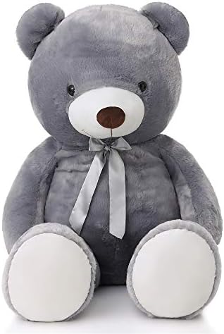 MaoGoLan Giant Grey Teddy Bear 47 inch 4 feet Large Stuffed Gray Teddy Bears Stuffed Animals for Girlfriend Children