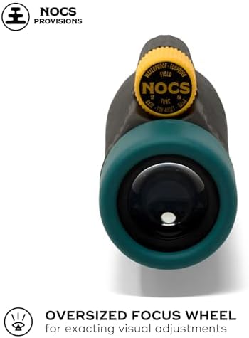 Nocs Provisions Field Tube 8x32 Waterproof Monocular, 8X Magnification Telescope, Bak4 Prism, Wide Field of View for Bird Watching, Backpacking & Wildlife Viewing - Desolation Black