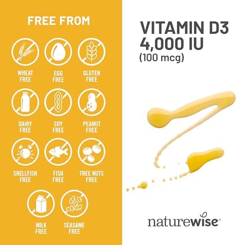 NatureWise Vitamin D3 4000iu (100 mcg) 1-Year Supply for Immune Support, Healthy Muscle Function, and Bone Health - Non-GMO, Gluten-Free in Organic Extra Virgin Olive Oil, (Mini Softgel), 360 Count