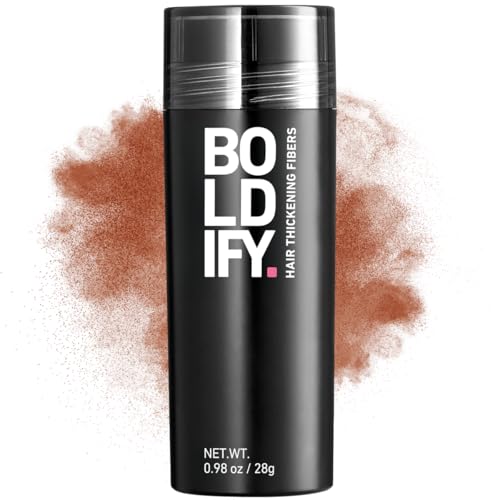 BOLDIFY Hair Fibers (28g) - Fill In Thinning and Fine Hair for an Instantly Fuller, Thicker Look - 14 Shades for Women & Men - Auburn