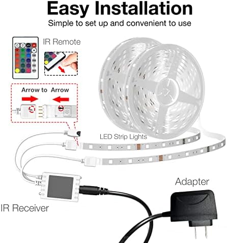 DAYBETTER Smart WiFi Led Lights 100ft, Tuya App Controlled Led Strip Lights, Work with Alexa and Google Assistant, Timer Schedule, Color Changing Led Lights for Bedroom Party Kitchen