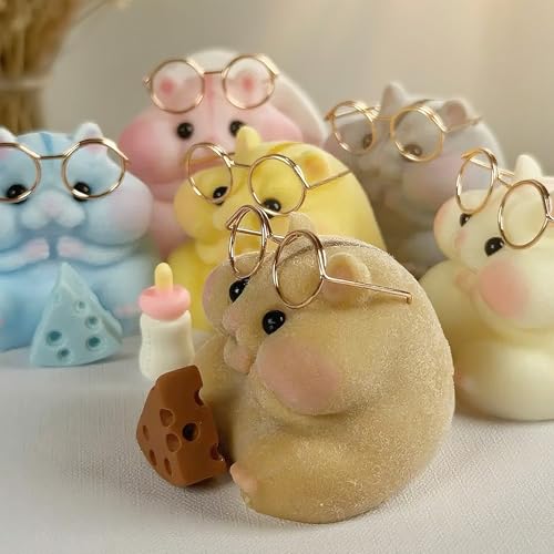 6-Pack Handmade Taba Squishy Hamster Toy, Cute Squishy Hamster Fidget Toy, Realistic Hamster Toy, Soft Silicone Mochi Furry Toy, Stress Relief Gift for Adults & Kids, Sensory Anxiety Plushie(6 colors)