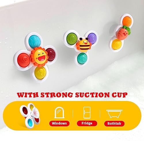 Hely Cancy Infant Bath Toys for 18 Months - No Hole Animal Bathtub Toys, Baby Bath Tub Toys