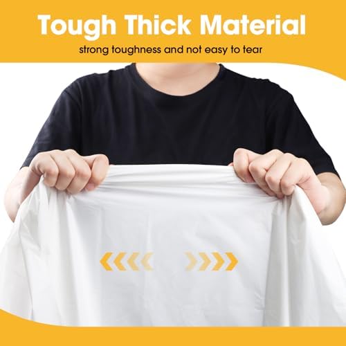 White Plastic Table Cloth - 24 Pack 54" × 108" Rectangle Disposable Tablecloths for 6FT Tables, Waterproof Table Cover for Party, Holiday & Gathering Use