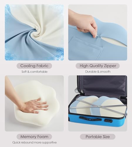 Pregnancy Pillows for Sleeping, Memory Foam Maternity Pillow Support for Back Belly HIPS, Adjustable Travel Wedge Pillow for Pregnant Women, Side Spleeping Pregnant Pillows with Cooling Pillowcase