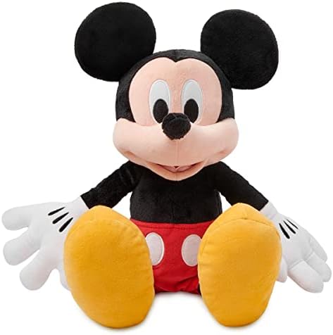 Disney Store Official Mickey Mouse Medium Soft Toy for Kids, Cuddly Character with Fuzzy Texture and Embroidered Details, Soft Tail, Plushy Suitable for All Ages.