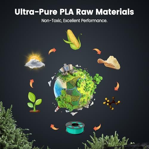 SUNLU PLA 3D Printer Filament PLA Filament 1.75mm, Neatly Wound 3D Printing Filament 1.75mm, Dimensional Accuracy +/- 0.02 mm, Fit Most FDM 3D Printers, 1kg Spool (2.2lbs), Orange