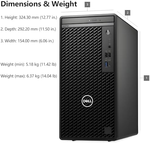 Dell OptiPlex 7020 Desktop Computers, 7000 Tower PC, Intel 6-Core i5-12500 (Beat i7-11700), 32GB DDR5 RAM, 1TB PCIe SSD, DVDRW, WiFi Adapter, RJ-45, HDMI, DisplayPort, KB and Mouse, Windows 11 Pro