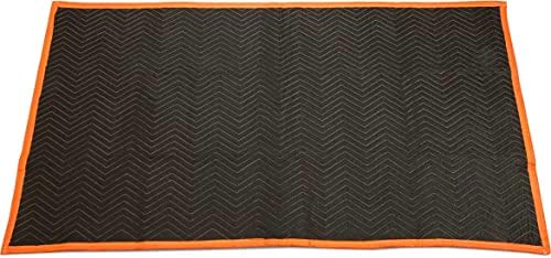 Simpli-Magic Heavy Duty Padded Moving Blankets (12 Pack),Black/Orange