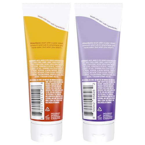 Lume Whole Body Deodorant - Invisible Cream Tube - 72 Hour Odor Control - Doctor Developed - Aluminum Free, Baking Soda Free and Skin Loving - 3.0 Ounce, Pack of 2 (Soft Powder & Toasted Coconut)