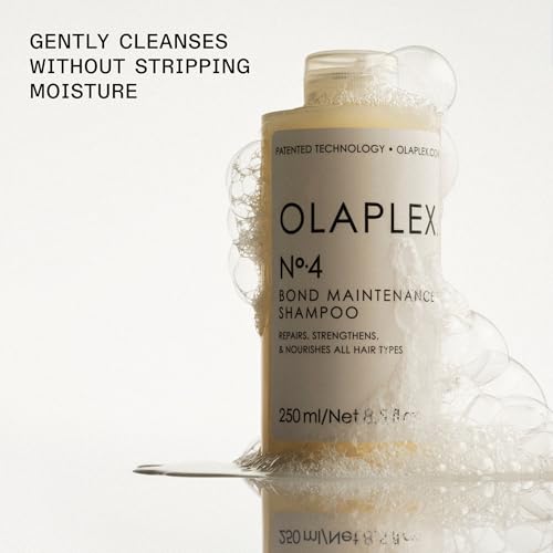 Olaplex No. 4 Bond Maintenance Shampoo, Repairs, Strengthens, & Nourishes All Hair Types, Adds Shine & Leaves Hair Feeling Soft, 8.5 fl oz