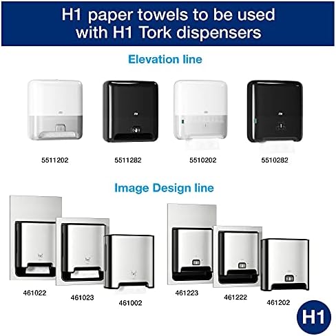 Tork Matic Paper Hand Towel Roll Natural H1 (6 Rolls) and Tork Matic Paper Towel Dispenser Elevation Design - Paper Hand Towel Dispenser H1