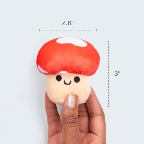 Emotional Support Mushrooms by Relatable, Cuddly Stuffed Animals and Toys, Squishy Toys and Plushies, Great Gift Ideas for Loved Ones of All Ages, Includes 5 Mushroom Plushies with Carrying Basket