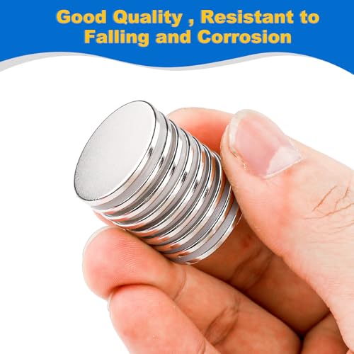 LOVIMAG Neodymium Disc Magnets - 5 Pack Small Strong Heavy Duty Magnets, Adhesive for Fridge, Craft, Whiteboard, Office, Scientific & DIY - 0.98 in x 0.08 in