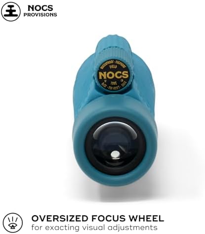 Nocs Provisions Field Tube 8x32 Waterproof Monocular, 8X Magnification Telescope, Bak4 Prism, Wide Field of View for Bird Watching, Backpacking & Wildlife Viewing - Corsican Blue