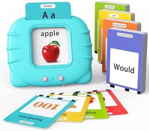 Lapare Talking Flash Cards Toys for Toddlers 2 3 4 5 6, Learn ABC Letters, Numbers 0-100,Phrases,Objects, Adjectives, and More Dolch Sight Words, 280 Cards with 560 Words/Phrases